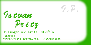 istvan pritz business card